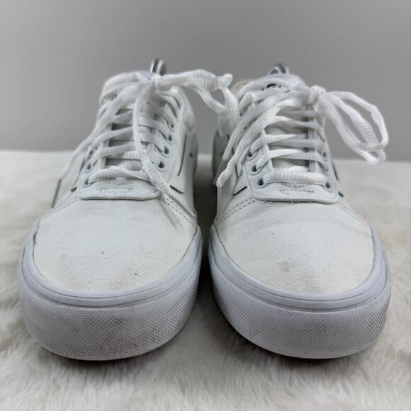 VANS Off The Wall White Leather Low Top Sneakers Mens Size 9 - Picture 2 of 9